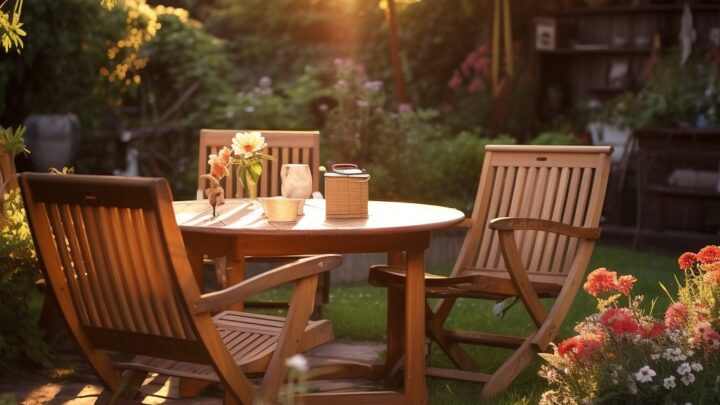 De charme van houten tuinmeubels